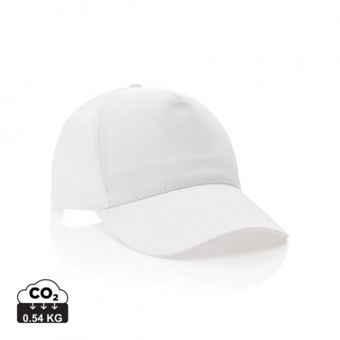 Logotrade Werbeartikel das Foto: Impact 5 Panel Kappe aus 190gr rCotton mit AWARE™ Tracer