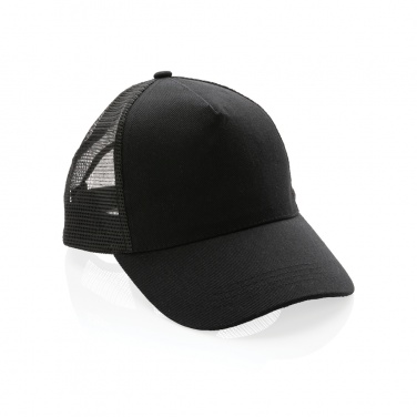 Logotrade Werbeartikel das Foto: Impact AWARE™ 190gr Brushed rCotton 5 Panel Trucker-Cap