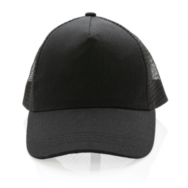 Logotrade Werbeartikel das Foto: Impact AWARE™ 190gr Brushed rCotton 5 Panel Trucker-Cap