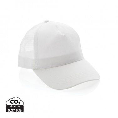 Logotrade Geschäftsgeschenke das Foto: Impact AWARE™ 190gr Brushed rCotton 5 Panel Trucker-Cap