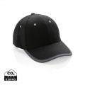 Impact AWARE™ 280gr Brushed rCotton 6 Panel Kontrast-Cap, Schwarz