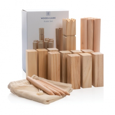 Logotrade Werbeartikel das Foto: Kubb Outdoor Wurfspiel aus Holz