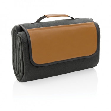 Logotrade Werbeartikel das Foto: Impact Aware™ RPET Picknickdecke mit PU-Tasche