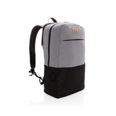 Logotrade Werbeartikel das Foto: Moderner 15.6" USB & RFID Laptop-Rucksack, PVC-frei