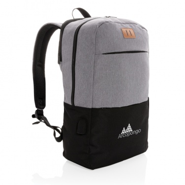 Logotrade Werbeartikel das Foto: Moderner 15.6" USB & RFID Laptop-Rucksack, PVC-frei