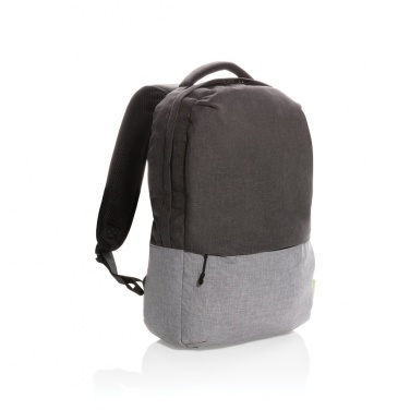 Logotrade Werbeartikel das Foto: Duo Color RPET 15.6" RFID Laptop-Rucksack, PVC-frei