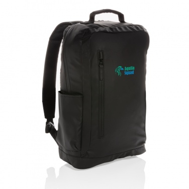 Logotrade Werbeartikel das Foto: Fashion schwarzer 15.6" Laptop-Rucksack, PVC-frei