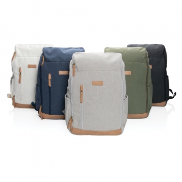 Logotrade Werbegeschenke das Foto: Impact AWARE™ 16 oz. r recyceltem canvas 15" Laptop-Rucksack