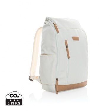 Logotrade Werbeartikel das Foto: Impact AWARE™ 16 oz. r recyceltem canvas 15" Laptop-Rucksack