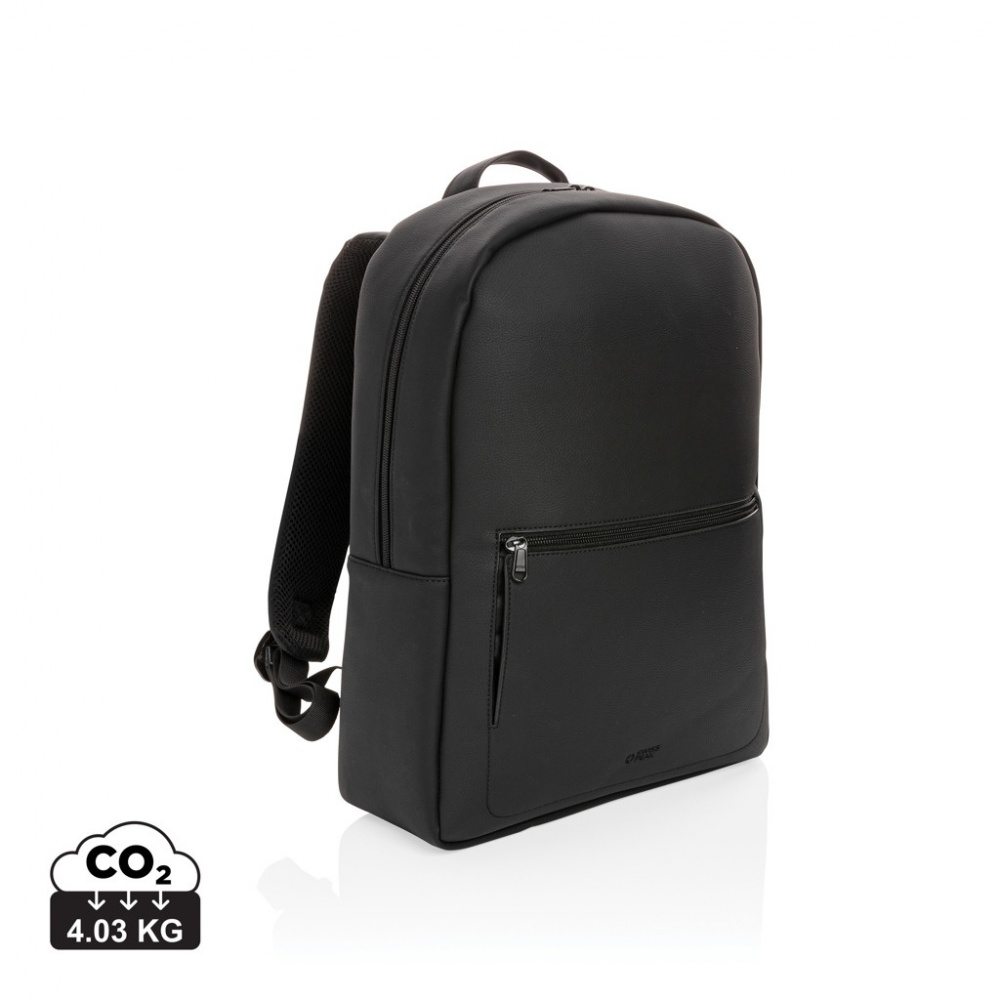 Logotrade Werbegeschenke das Foto: Swiss Peak Deluxe PU Laptop-Rucksack, PVC-frei