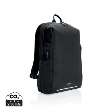 Logotrade Firmengeschenke das Foto: Swiss Peak AWARE™ RFID und USB A-Laptop-Rucksack