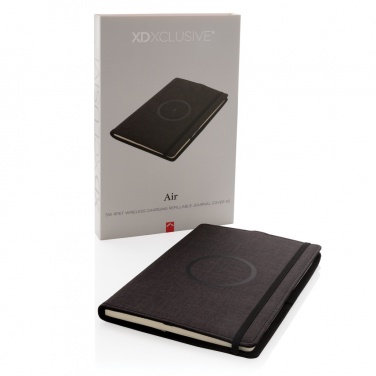 Logotrade Firmengeschenke das Foto: Air 5W Wireless Charging nachfüllbares Journal-Cover A5