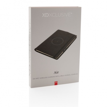 Logotrade Firmengeschenke das Foto: Air 5W Wireless Charging nachfüllbares Journal-Cover A5