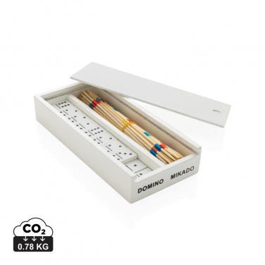 : Deluxe Mikado/Domino Set in Holzbox