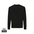 Iqoniq Zion Rundhals-Sweater aus recycelter Baumwolle, Schwarz