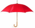 Regenschirm mit Holzgriff, Rot