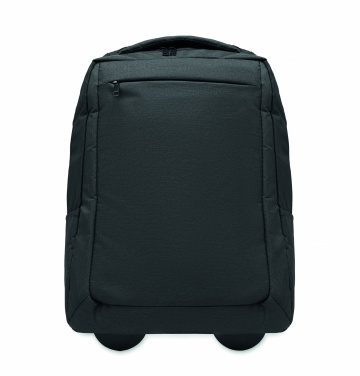 Logotrade werbemittel das Foto: Ein tragbarer Rucksack-Trolley mit Rädern, hergestellt aus 600D RPET-Polyester.