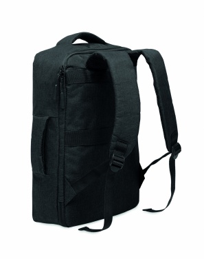 Logotrade Werbegeschenke das Foto: Ein sicherer 15-Zoll-Laptop-Rucksack aus 300D RPET mit einer 210D RPET-Fütterung und individuell anpassbarem Druck