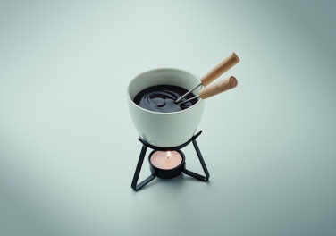 Logotrade Werbeartikel das Foto: Keramik-Fondue-Set 240 ml