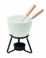 Keramik-Fondue-Set 240 ml, Weiß