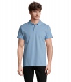 SPRING II MEN Polo 210g, Piqué in Himmelblau