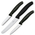 3er-Set SwissClassic Messer Victorinox, Schwarz