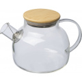 Glaskrug mit Bambusdeckel FRANKFURT 1000ml, transparent