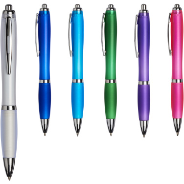 Logotrade werbemittel das Foto: Curvy ballpoint pen with frosted barrel and grip