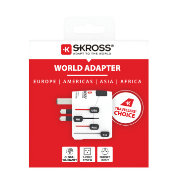 Logotrade Geschäftsgeschenke das Foto: SKROSS Pro 3-Pole World Travel Adapter