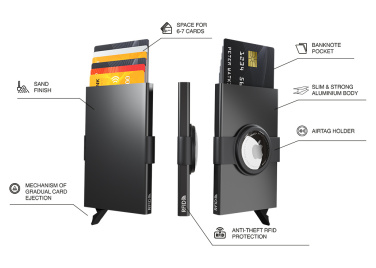 Logotrade Werbegeschenke das Foto: RFID-Kreditkartenetui mit Halter für AirTag 2163108