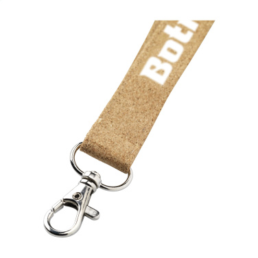 Logotrade Geschäftsgeschenke das Foto: Lanyard Kork 2 cm Schlüsselband