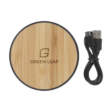 Logotrade Werbegeschenke das Foto: Bamboo 10W Wireless Charger kabelloses Schnellladegerät