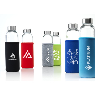 Logotrade Logogeschenke das Foto: Senga Glass 500 ml Trinkflasche