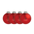 Weihnachtskugel Ø 6 cm - 4er Set - Made in Europe, Rot