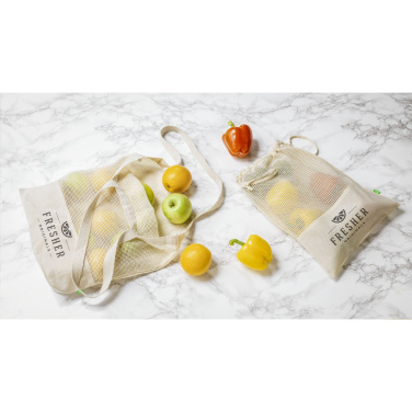 Logotrade Geschäftsgeschenke das Foto: Natura Organic GOTS Mesh Bag (120 g/m²) Obstbeutel