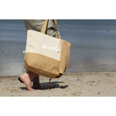 Logotrade Firmengeschenke das Foto: Strandtasche Cancun aus Bio-Baumwolle (320 g/m²)