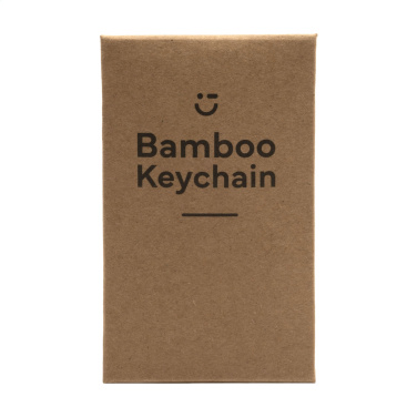 Logotrade Geschäftsgeschenke das Foto: Rechteckiger Schlüsselanhänger Bamboo Key