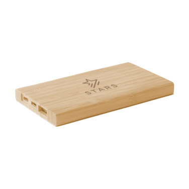 Logotrade Werbegeschenke das Foto: Bamboo 4000 Powerbank externes Ladegerät