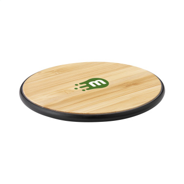 Logotrade Firmengeschenke das Foto: Bamboo 10W Wireless Charger kabelloses Schnellladegerät