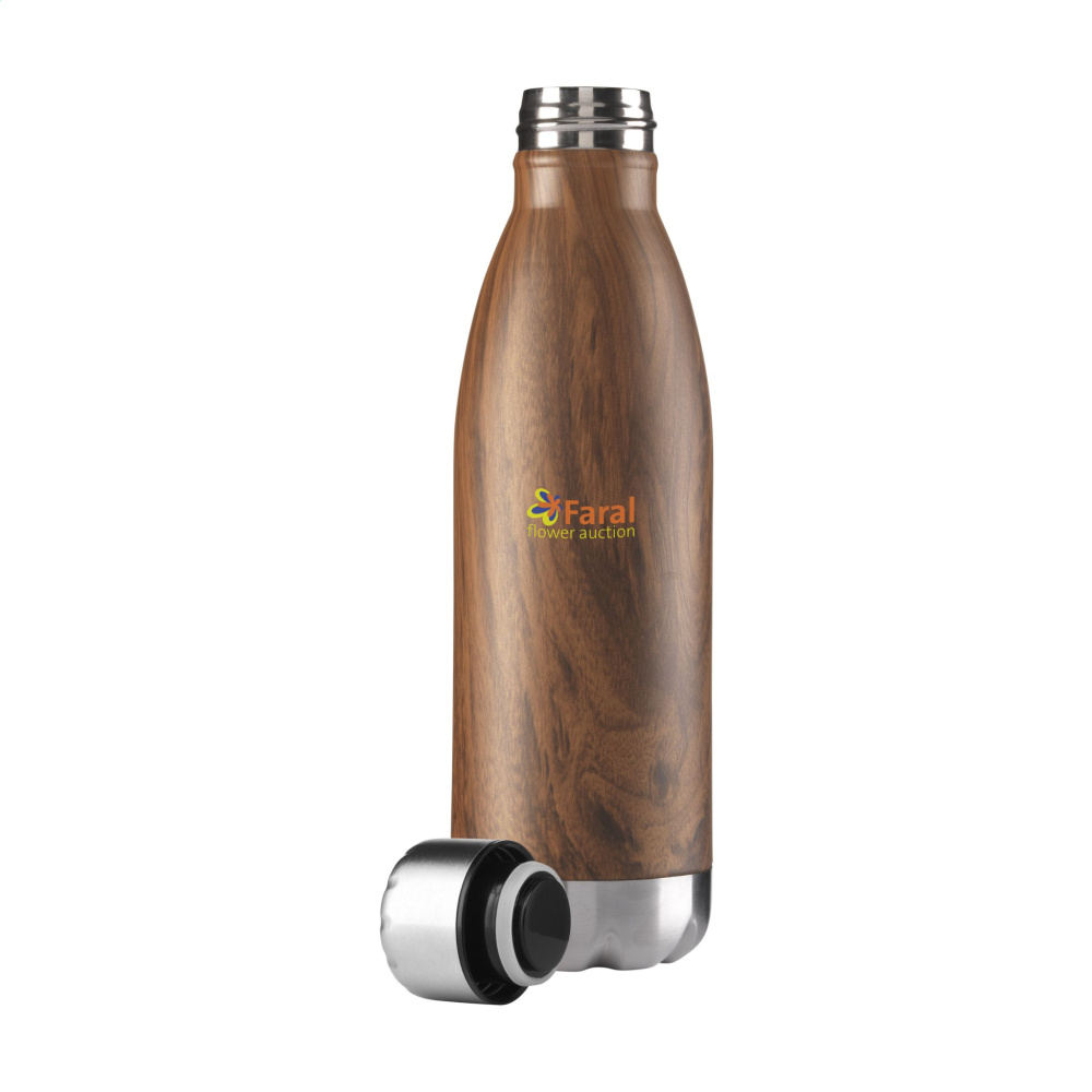 Logotrade Firmengeschenke das Foto: Topflask Wood 500 ml Trinkflasche