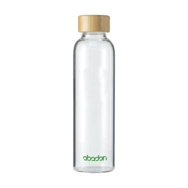 Logotrade Werbegeschenke das Foto: Senga Glass Bamboo 500 ml Trinkflasche