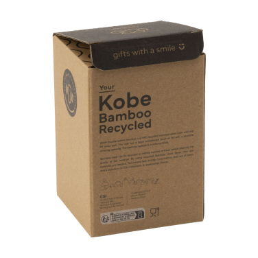 Logotrade Werbegeschenke das Foto: Kobe Bamboo RCS Kaffeetasse aus recyceltem Stahl, 350 ml