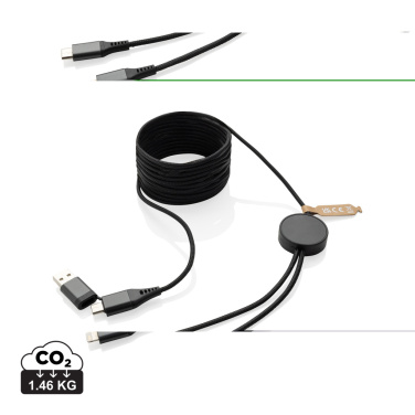 Logotrade werbemittel das Foto: Terra 3 Meter 4-in-1-Kabel aus RCS recyceltem PET