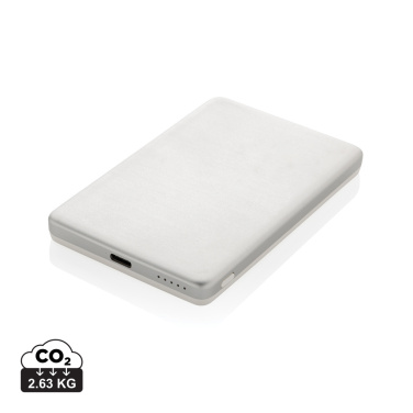 Logotrade Firmengeschenke das Foto: Orion 5.000mAh 5W magnetische Powerbank aus RCS rec. Alu