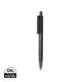 X3 Frosted-Pen aus GRS recyceltem PC, Schwarz