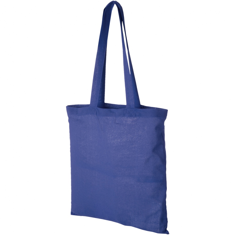 Logo trade promotional item photo of: Madras Cotton Tote, blue