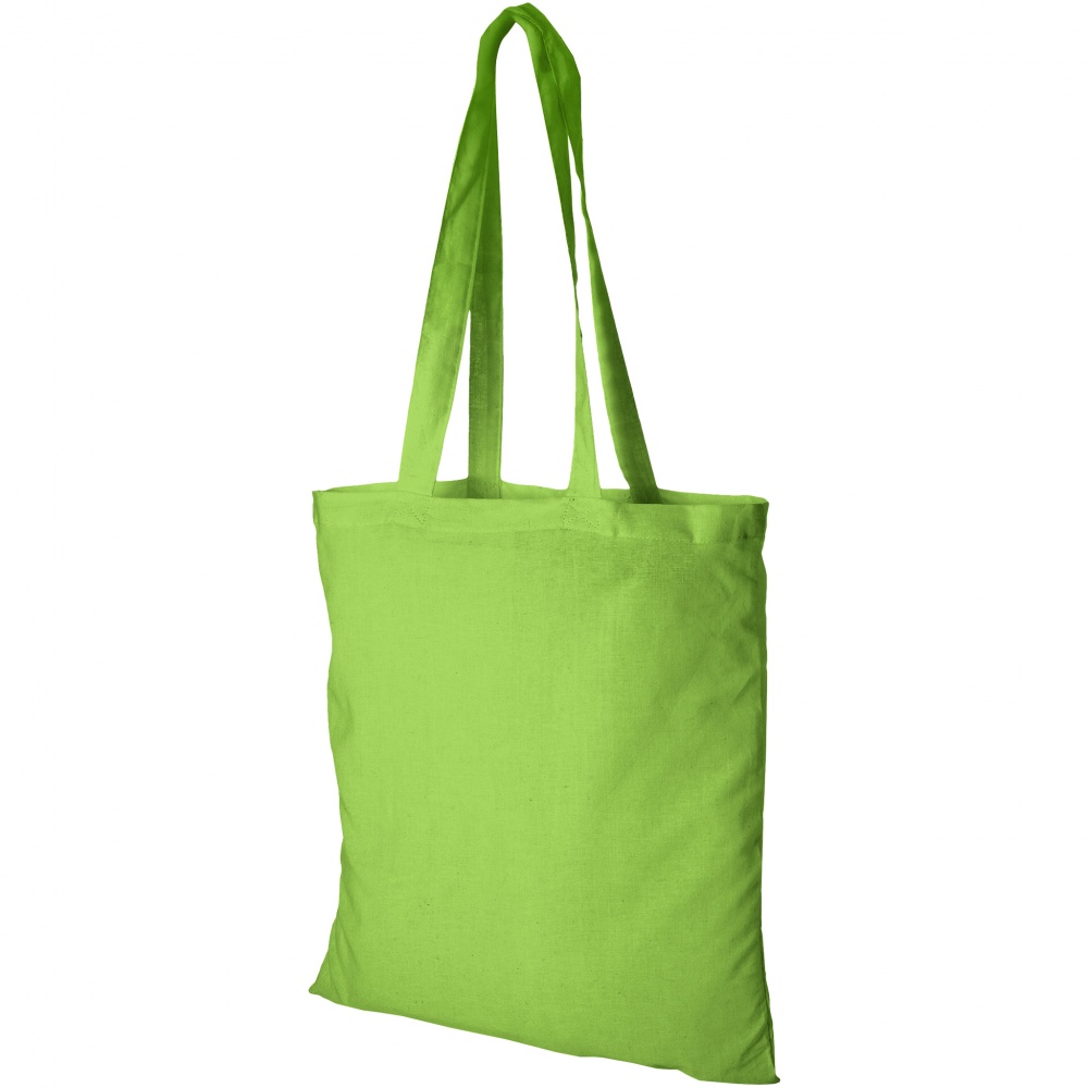 Logotrade promotional gift picture of: Madras Cotton Tote, light green