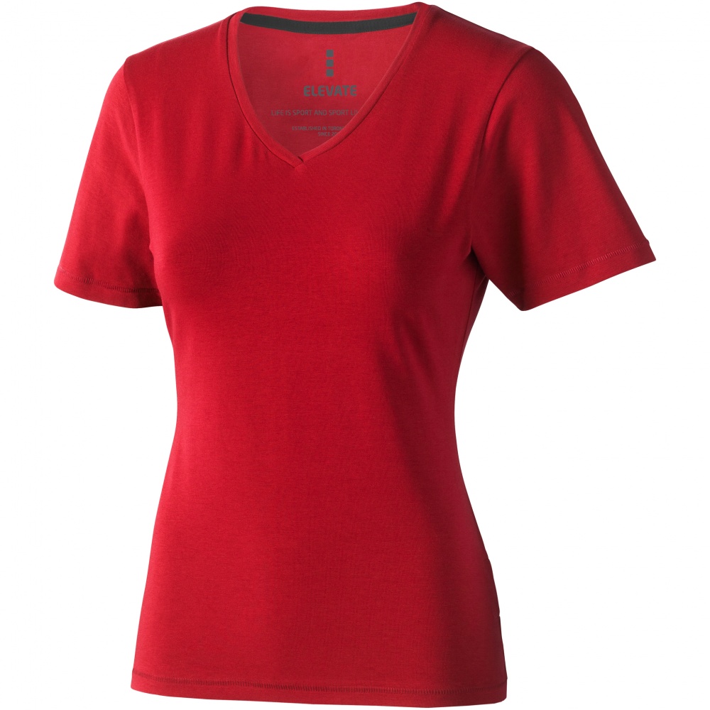 Logotrade promotional gift image of: Kawartha short sleeve ladies T-shirt, red