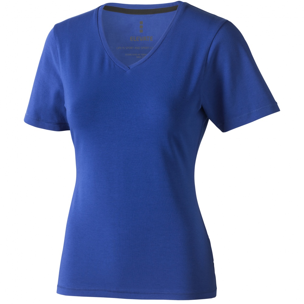 Logo trade promotional item photo of: Kawartha short sleeve ladies T-shirt, blue