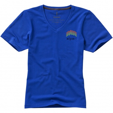 Logo trade promotional products image of: Kawartha short sleeve ladies T-shirt, blue